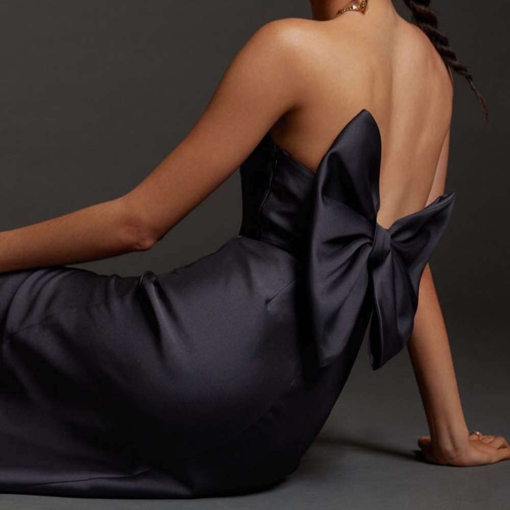 ANTHRO Slim Bow Back MIDI Dress